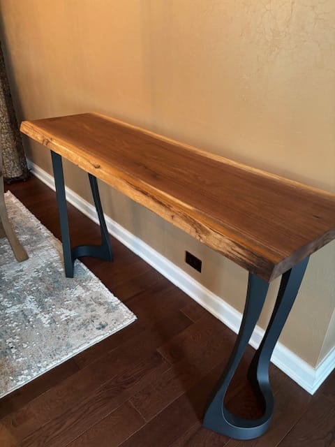 Customer photo review of Counter Table Legs 605 Uzar 34H for Live Edge Tabletop