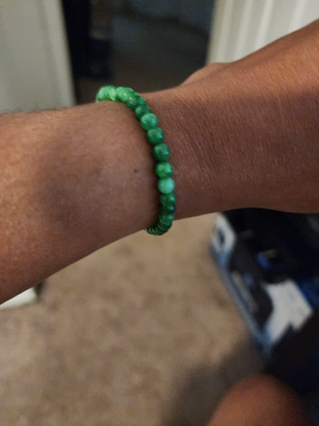 Customer photo review of Green Jade Bracelet Mini