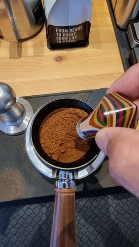 Customer photo review of Wooden Clump Crusher - WDT Distribution Tool for Fluffy Espresso Puck