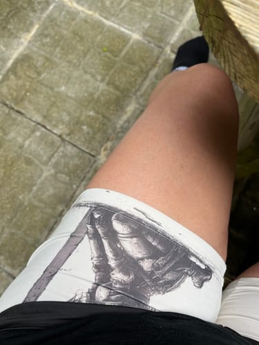 Customer photo review of 'Warrior's Prayer' Women's Performance Shorts