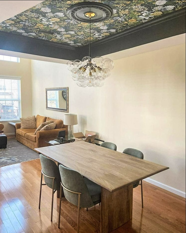 Customer photo review of Modern Clear Glass Bubble Cluster Chandelier