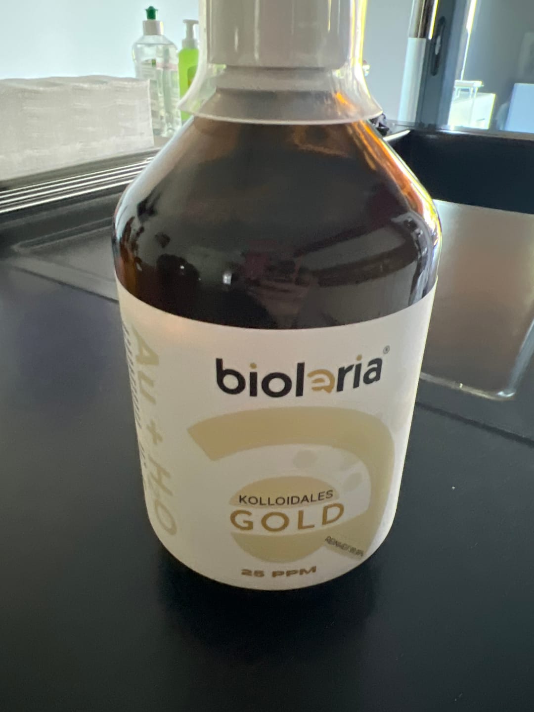 Customer photo review of Ionisch Kolloidales Gold 25 PPM - 999,9% Reinheit - 500ml