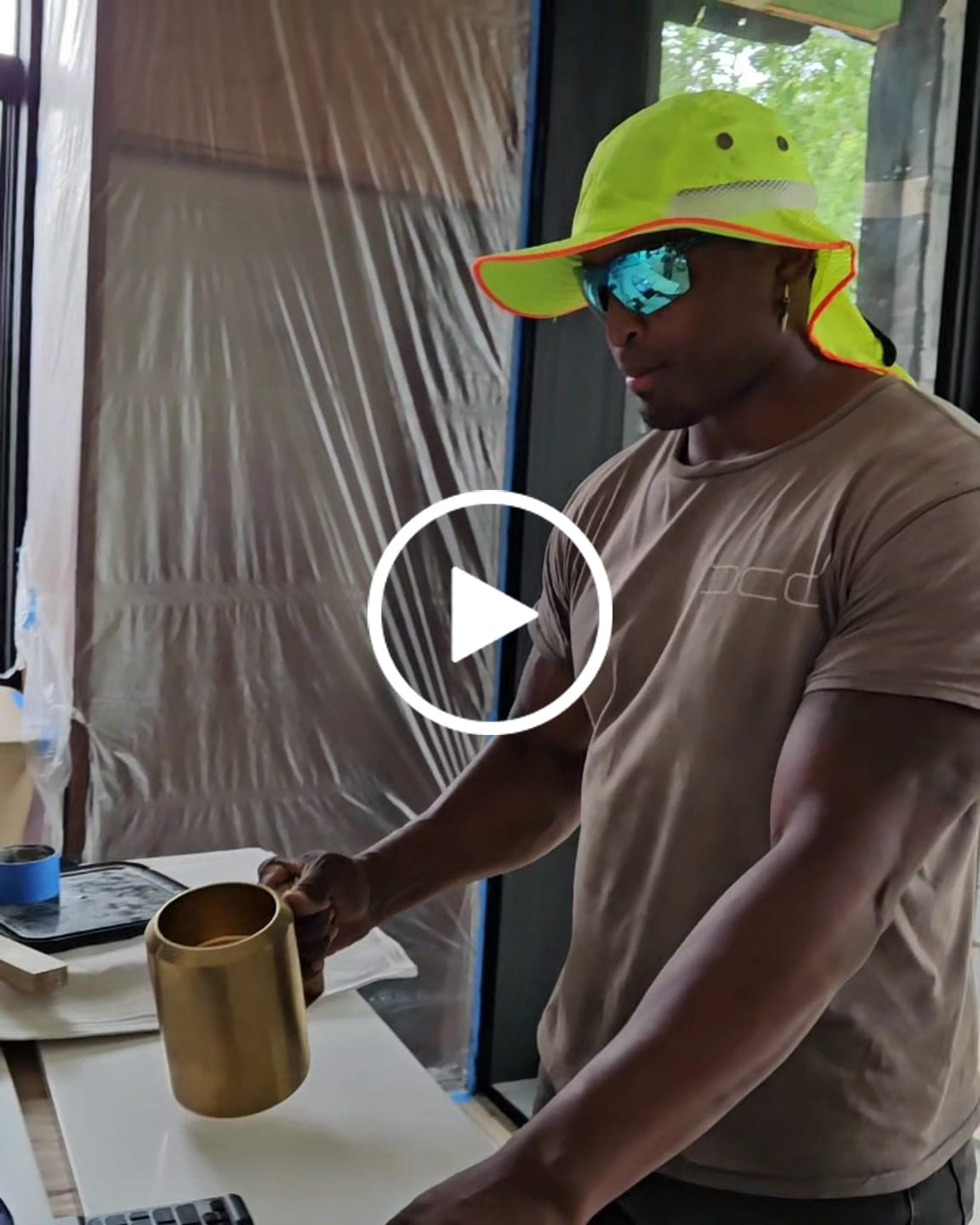 Customer video review of 22lb Gold Heavy* Mug | Stainless Steel Mug in Gold Color