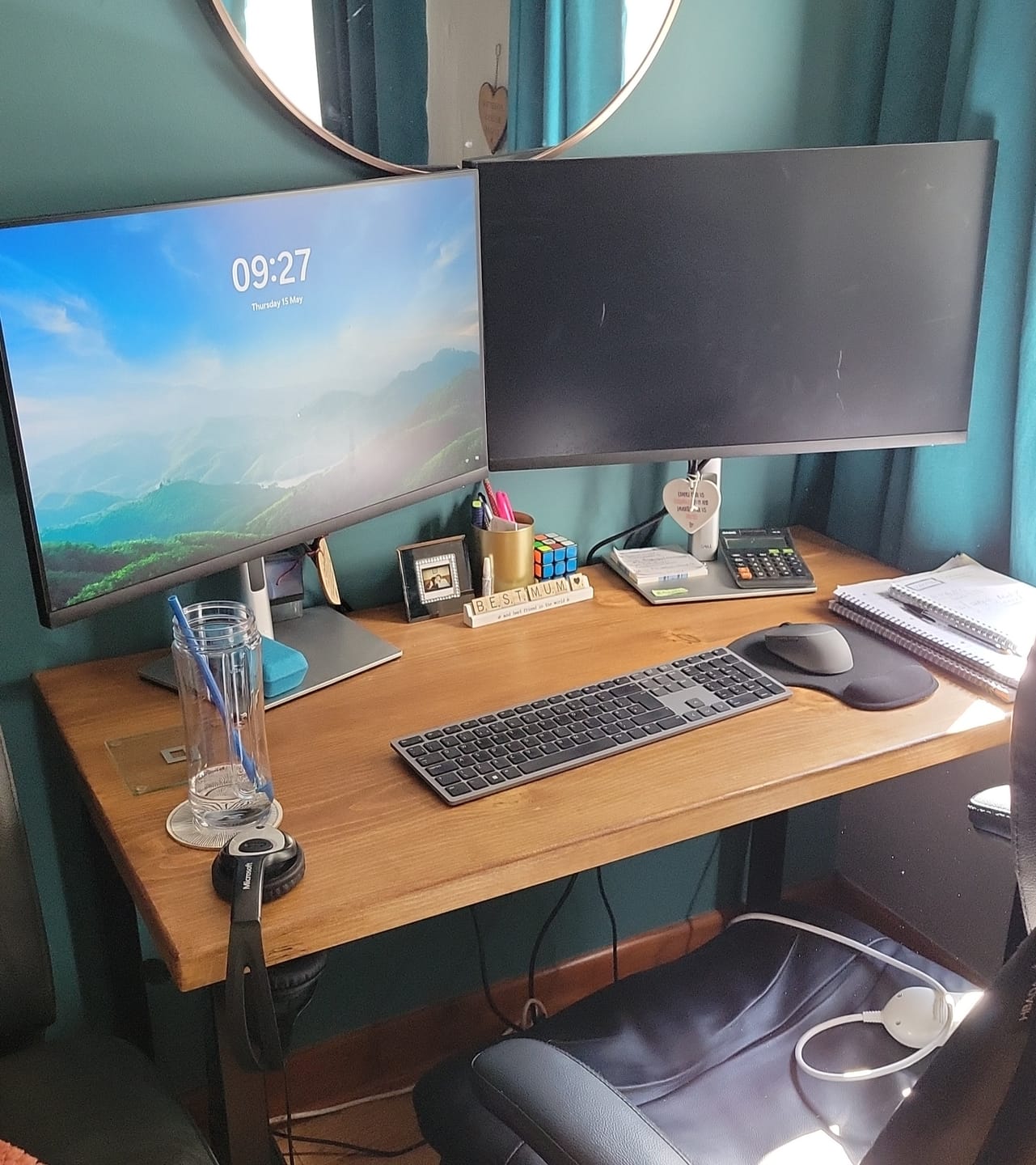 Customer photo review of Rustic Industrial Desk
