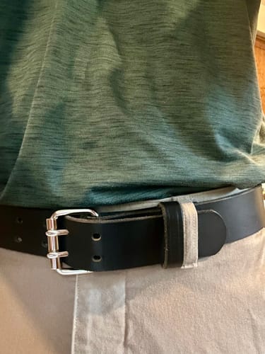 Customer photo review of The Legend Double Prong Retro Style Jean Belt - 1.5" Width