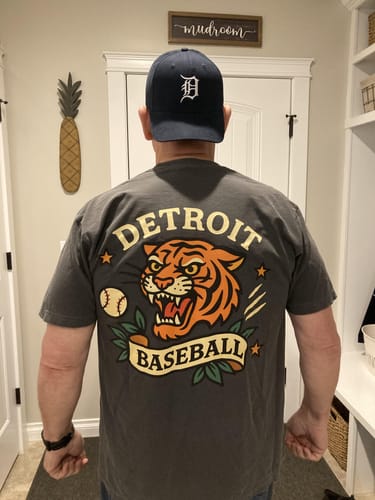 Customer photo review of DET Baseball T-Shirt