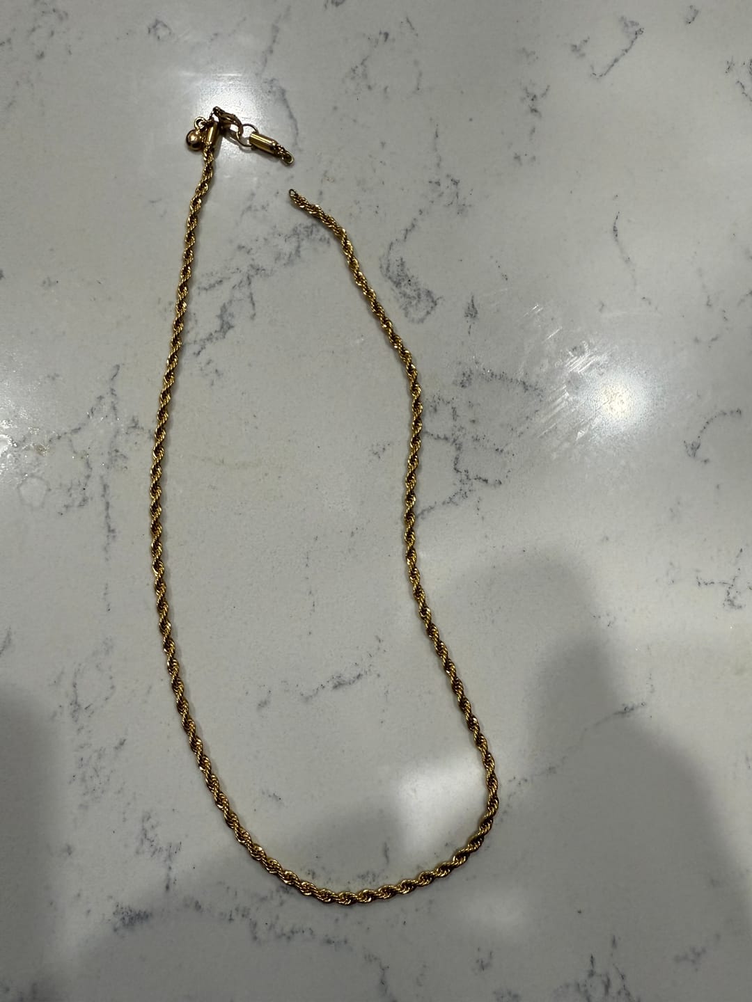 Customer photo review of Rope Chain - 18K Gold Plated