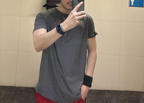 Customer photo review of Training Sport Tee - Oxford Gray