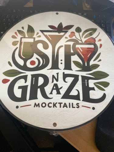 Customer photo review of Custom Acrylic Sign (Nimerz Kehmani)