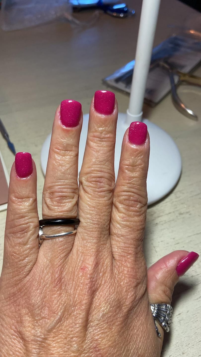 Customer photo review of Crystal Clear Dipping Powder
