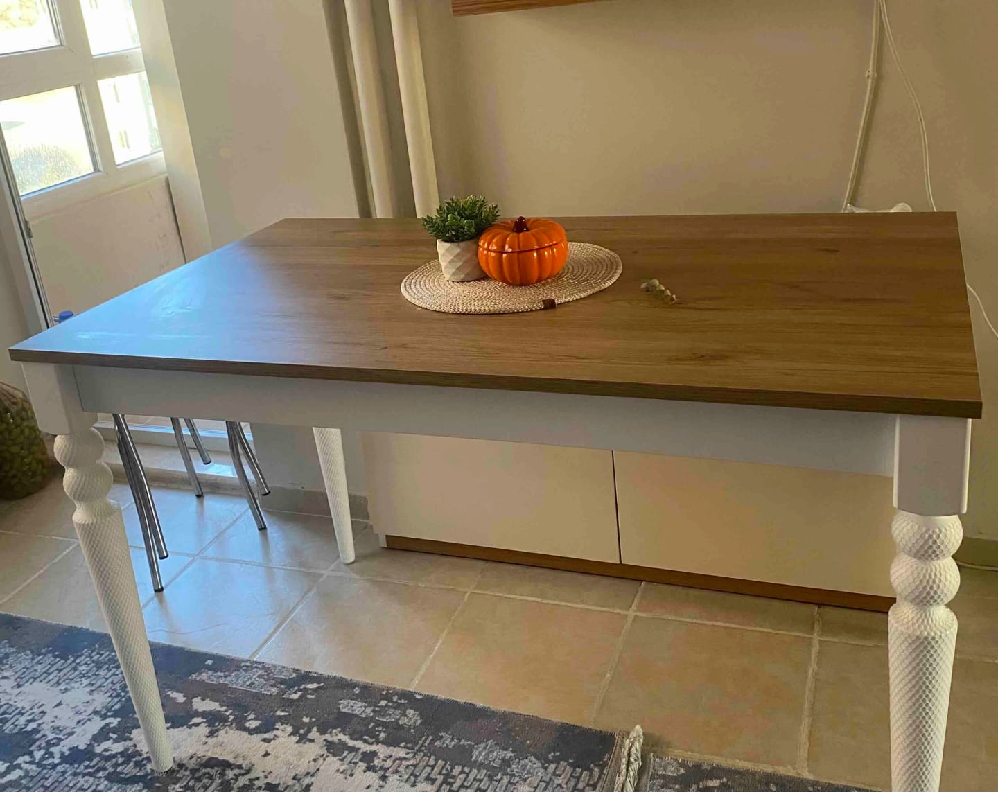 Customer photo review of Rani JA104 Mutfak Masası Yemek Masası Sepet Ceviz - Beyaz