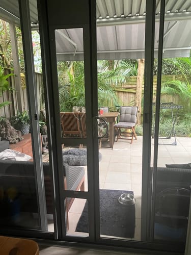 Customer photo review of Patio Pet Door Insert