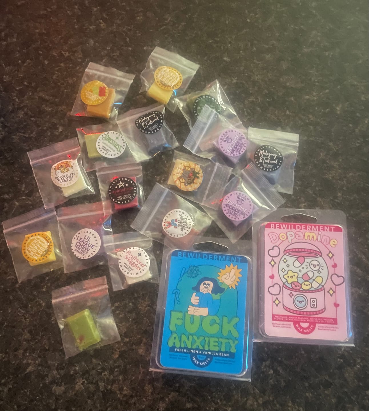 Customer photo review of F*ck Anxiety Wax Melts