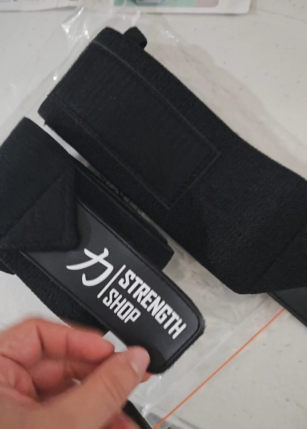 Customer photo review of Stiff Wrist Wraps - Black
