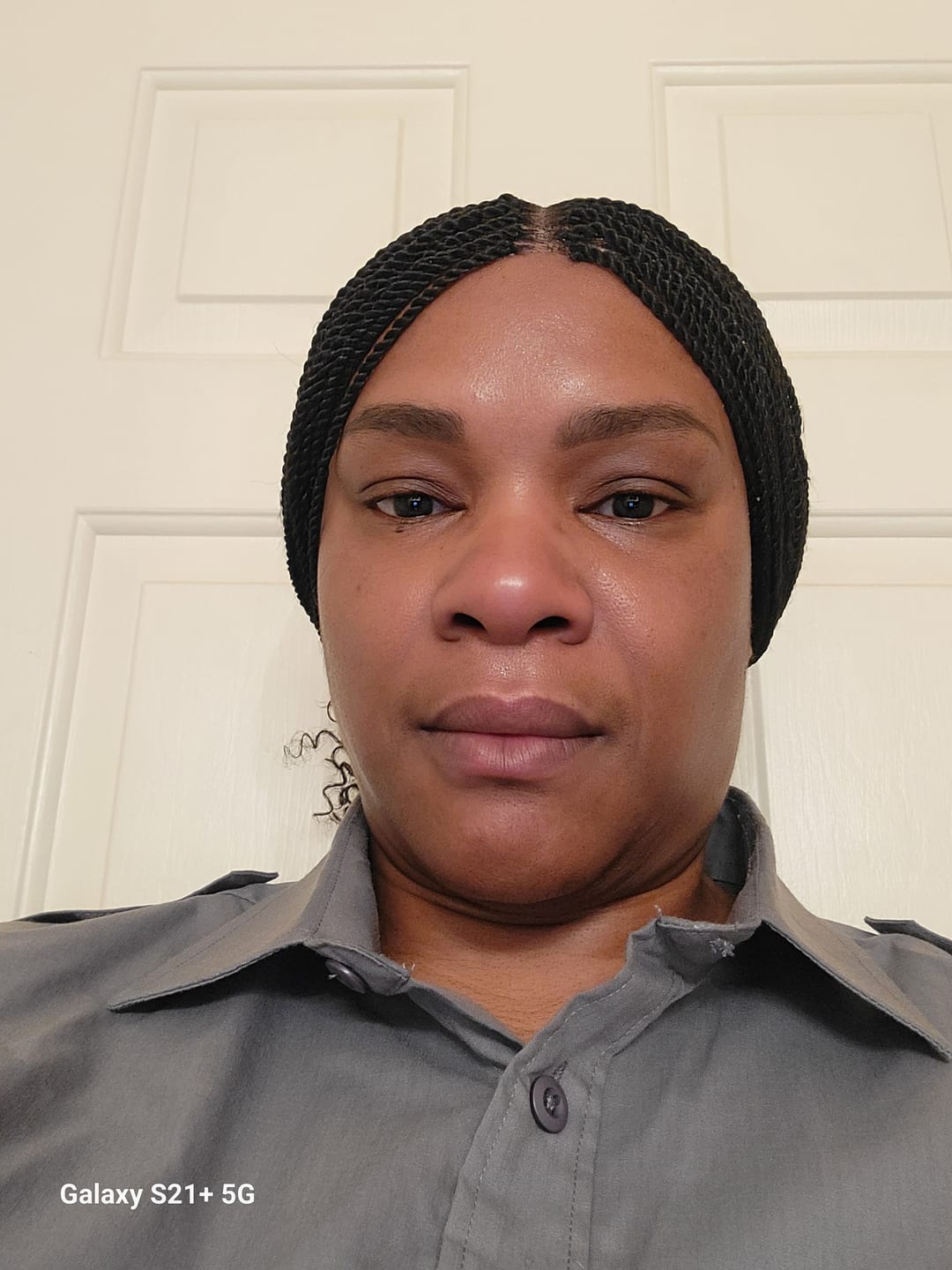 Customer photo review of Tina - Senegalese Mini Twist Braided Wig 14" Full Hand-tied Swiss HD Lace With Curly Ends - Human Baby Hair