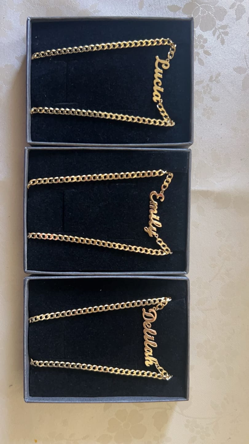 Customer photo review of Personalized Name Necklace