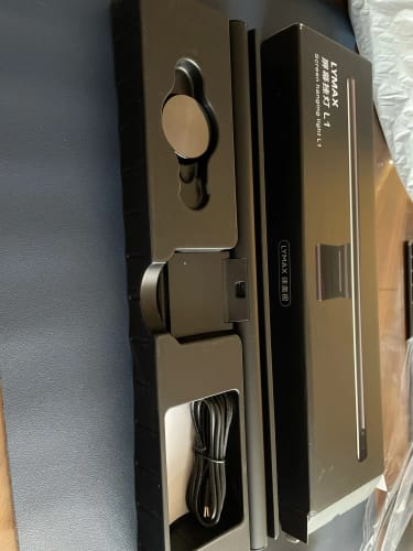 Customer photo review of LYMAX Computer Monitor Light Bar with Wireless Remote Control Multiple Screen lamp Dimmer Switch