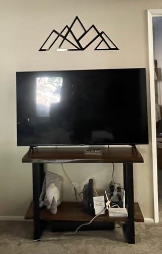 Customer photo review of Geometric Mountains - Metal Wall Art