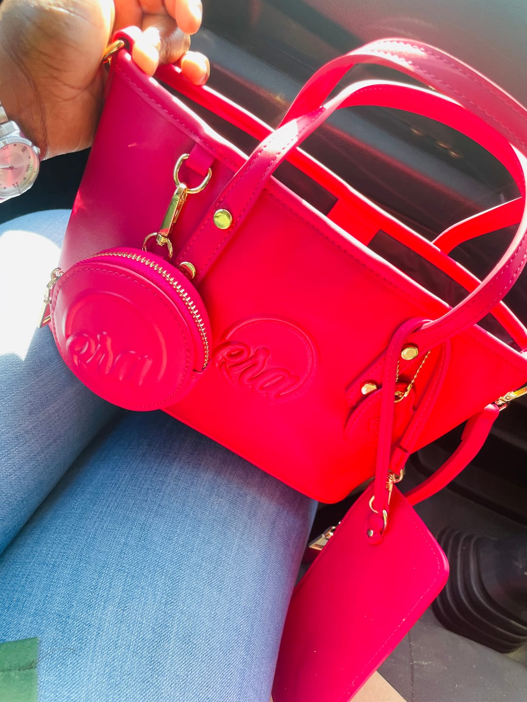 Customer photo review of Pink Era Charm Purse