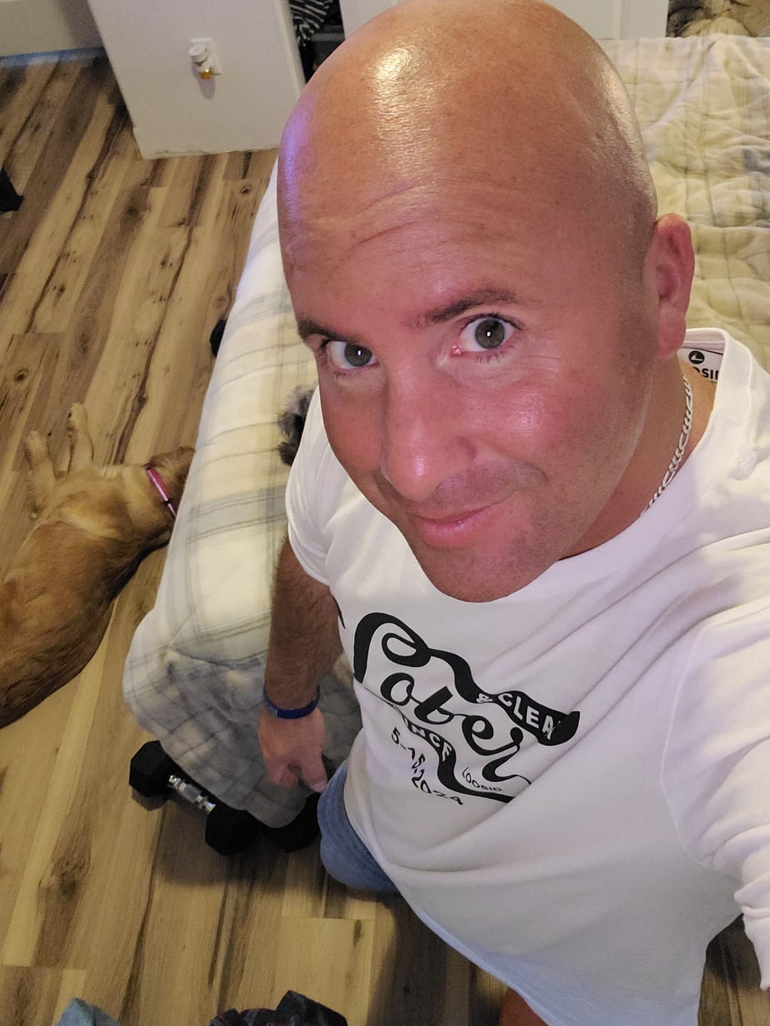 Customer photo review of Sober Since T-Shirt w/ Personalized Sobriety Date