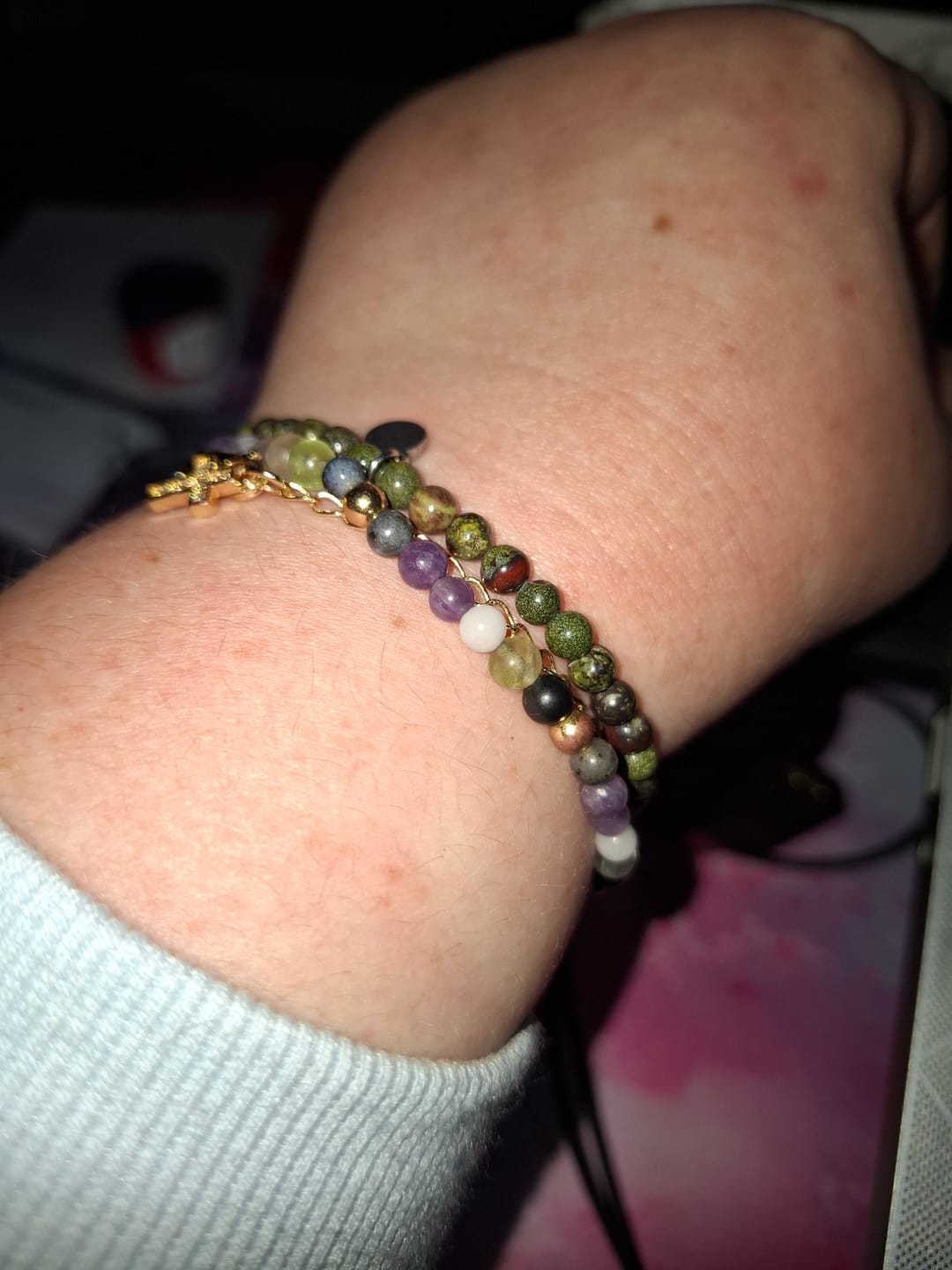 Customer photo review of Bloodstone Bracelet Mini