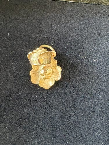 Customer photo review of The Delicate Opening Golden Rose with a Ladybird Vintage Charm (9ct 375 Gold)