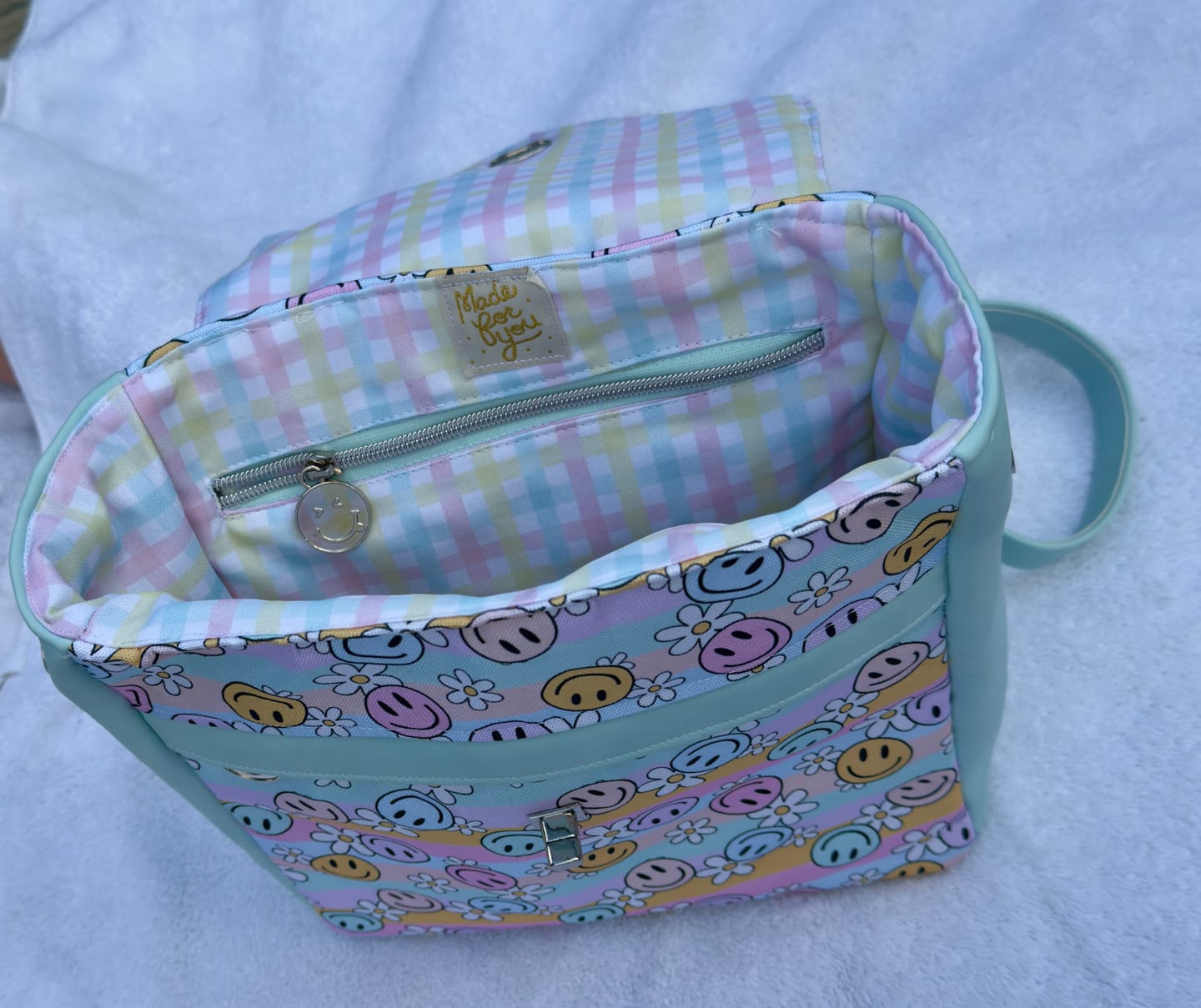 Customer photo review of Pastel Gingham - SilkyFlow Fabric