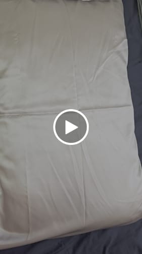 Customer photo review of Grey Silk Pillowcase - Queen Size - Zip Closure