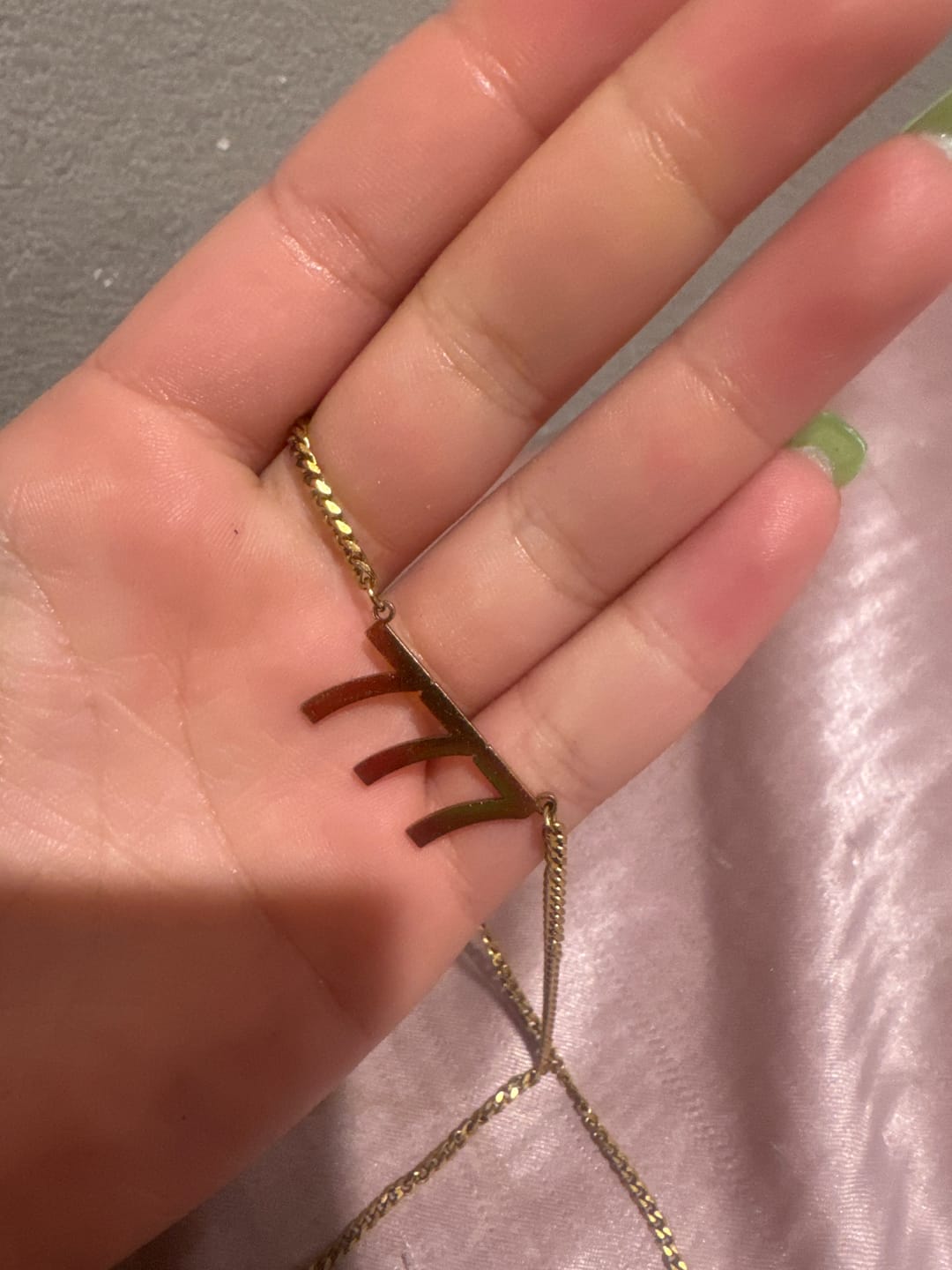 Customer photo review of Angel Number Necklace w/ Cuban Chain