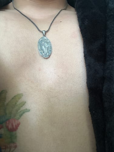 Customer photo review of Life And Death Double Sided Necklace