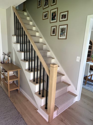 Customer photo review of Amalfi Carrara Herringbone Stair Runner