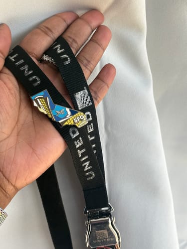 Customer photo review of Airport Enamel Pin | SFO - California