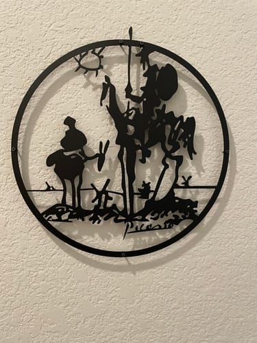 Customer photo review of Don Quixote Metal Wall Art