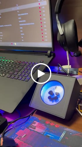 Customer video review of Ferrofluid Speaker Sound Visualizer with Colorful Lights (Not a Speaker, No Sound) Perfect Gift