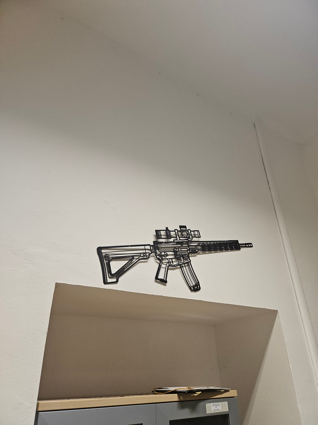 Customer photo review of AR15 Silhouette Metal Wall Art