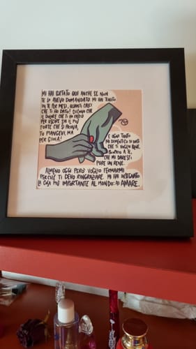 Customer photo review of Quadretto 20x20 - Poesia per la Mamma