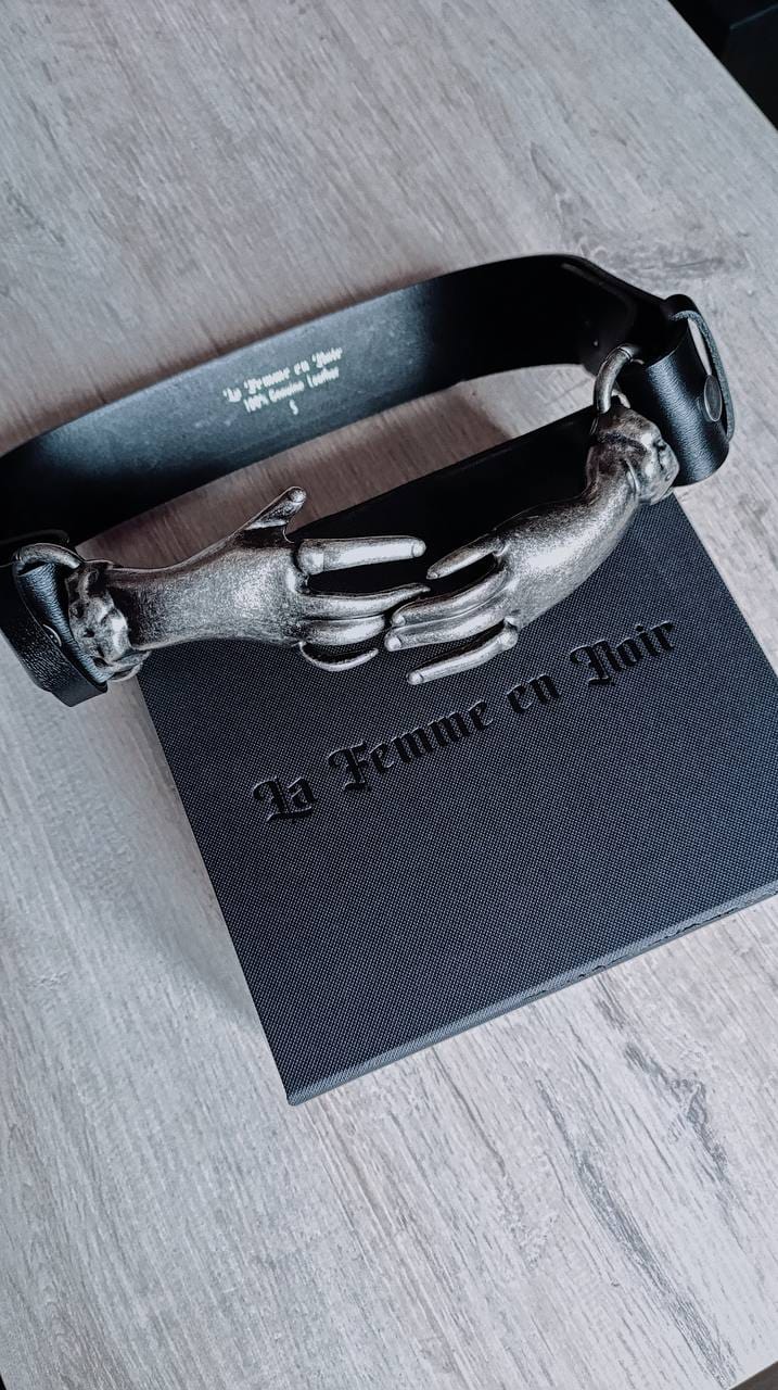Customer photo review of PRE-ORDER - Victorian Hands Belt in Antique Pewter