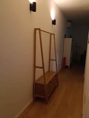 Customer photo review of TURKU - Portant vestiaire en bois massif