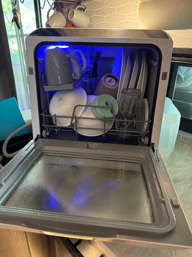 Customer photo review of R01 Compact Countertop Dishwasher