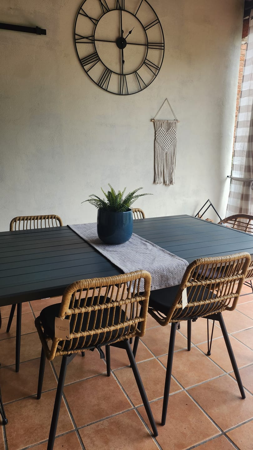 Customer photo review of BANGKOK - Lot de 4 chaises en métal et rotin