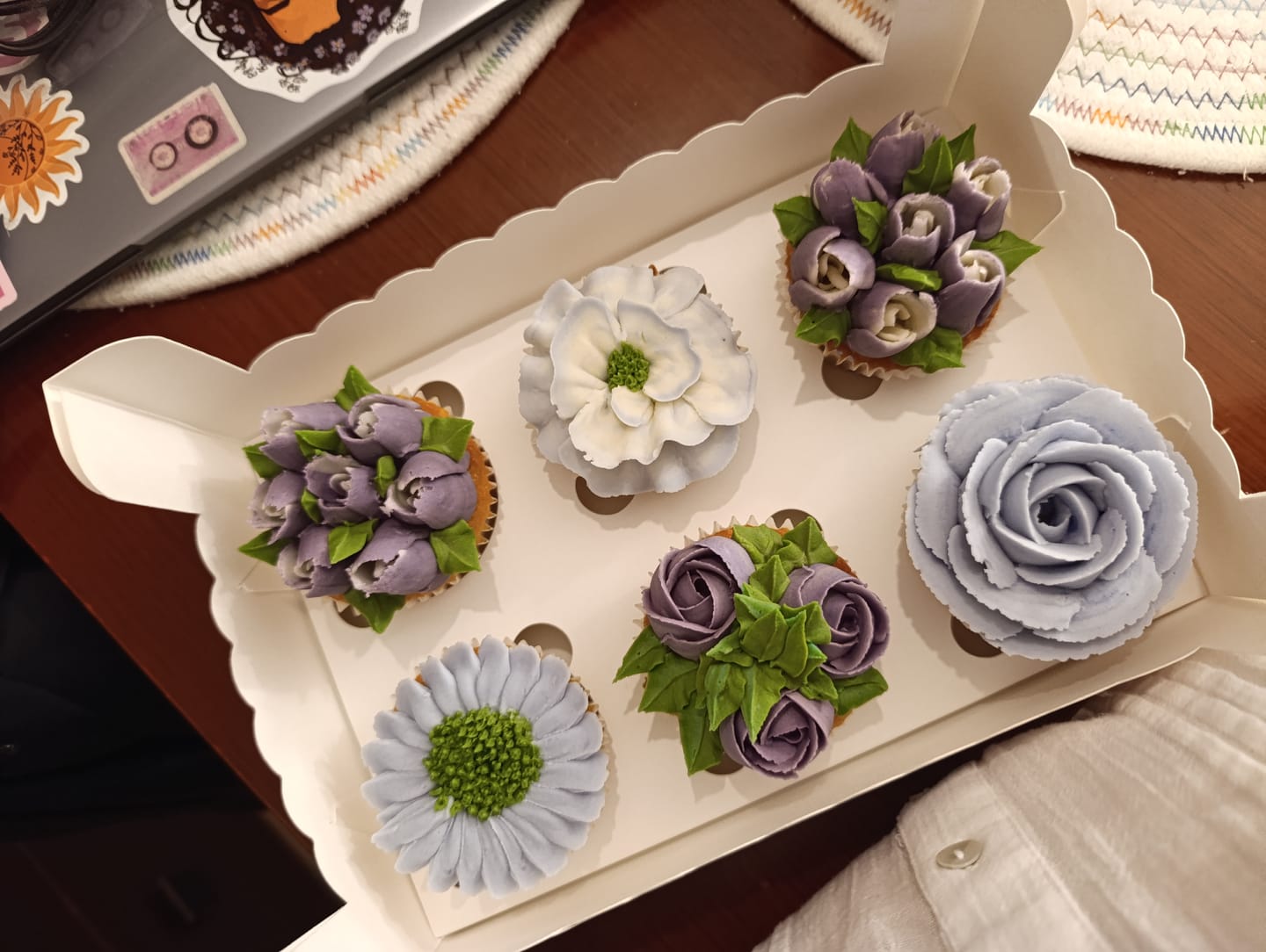 Customer photo review of Cupcakes Florales Morado con Lila