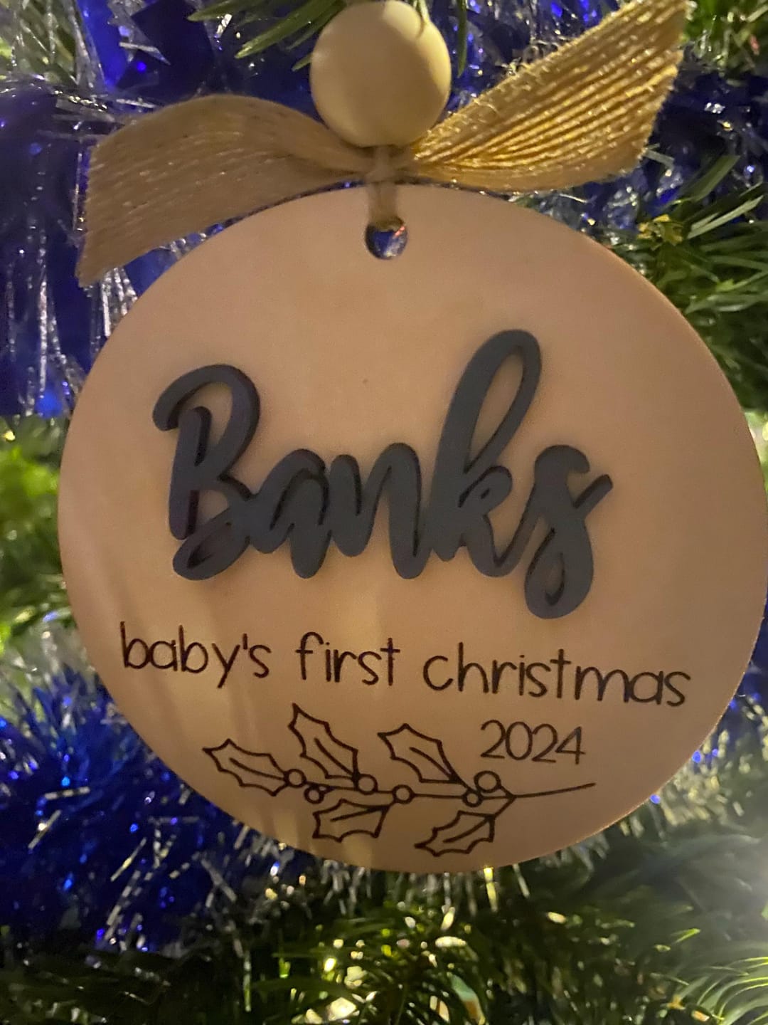 Customer photo review of Baby's First Christmas Ornament 2025