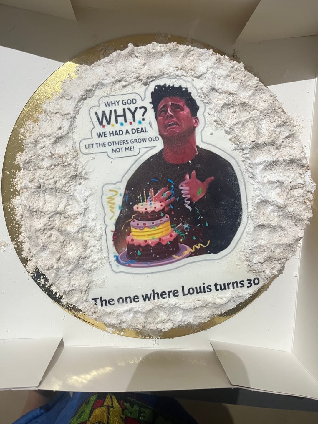 Customer photo review of 19 cm x 19 cm Square Pre-cut Custom Edible Icing Image