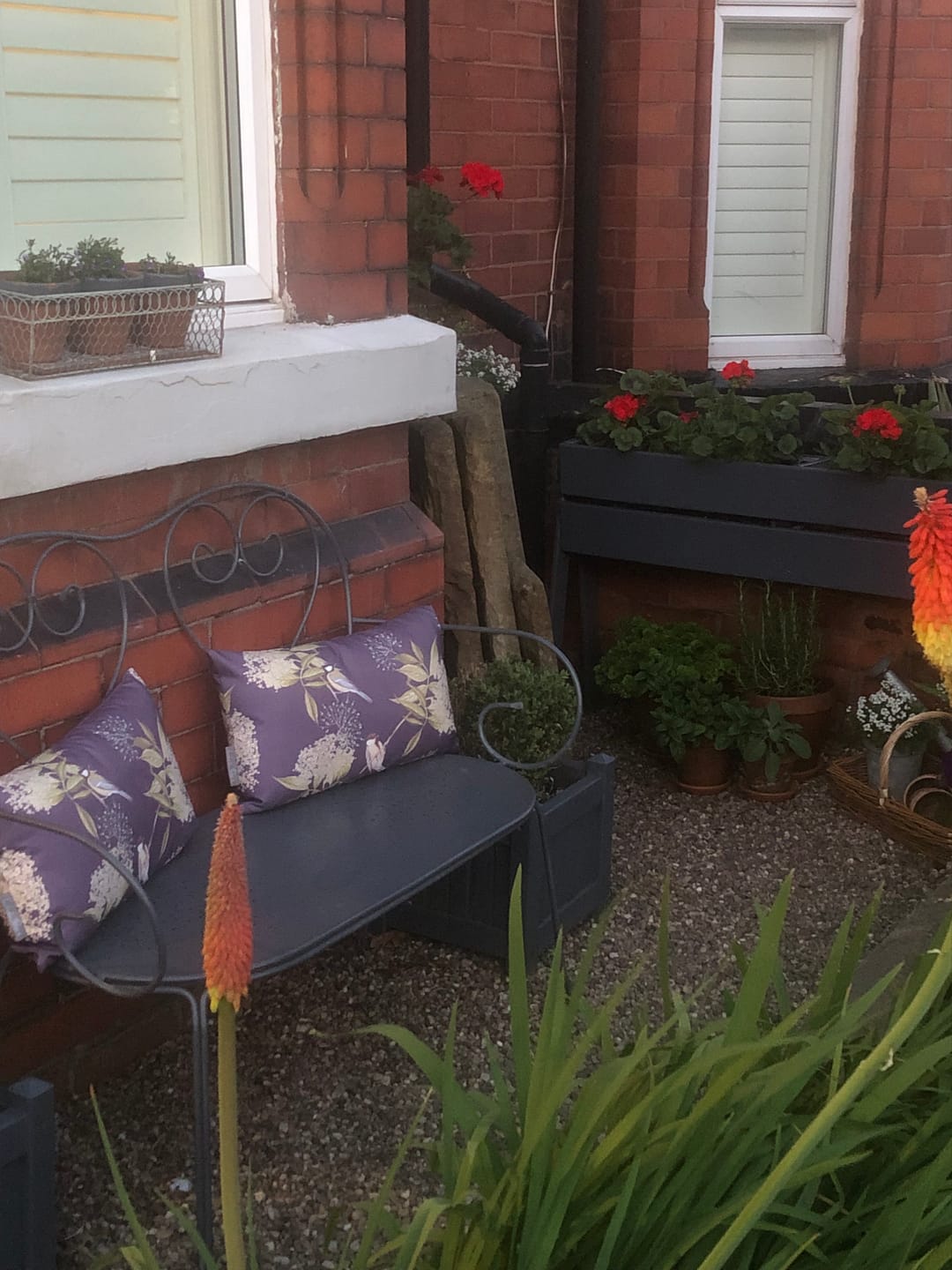 Customer photo review of Outdoor Garden Waterproof Rectangle Cushion - Birds On Elderflower