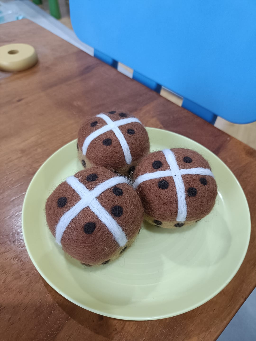 Customer photo review of Felt Hot Cross Buns (Set of 3)