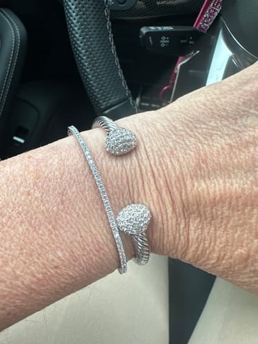 Customer photo review of Flexible CZ Bangle in Sterling Silver