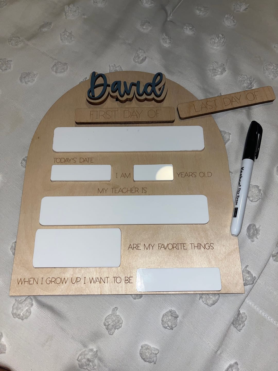Customer photo review of First Day of School Sign