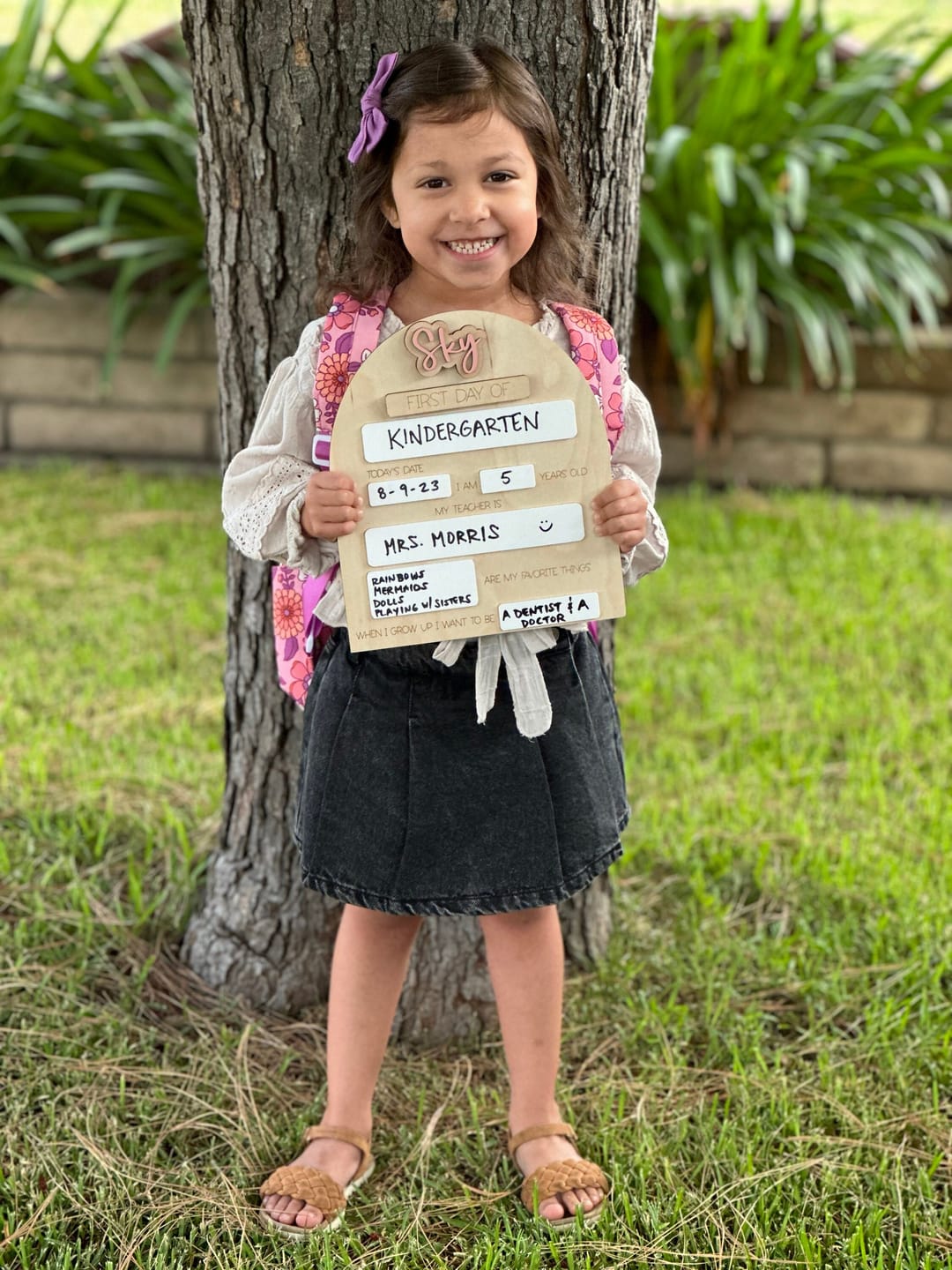 Customer photo review of First Day of School Sign