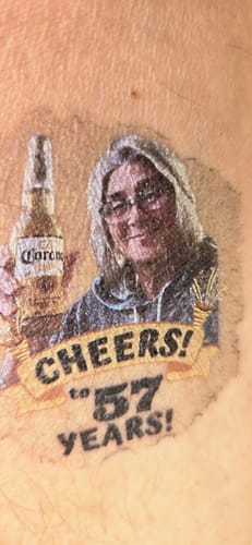Customer photo review of Cheers to Years Birthday Banner