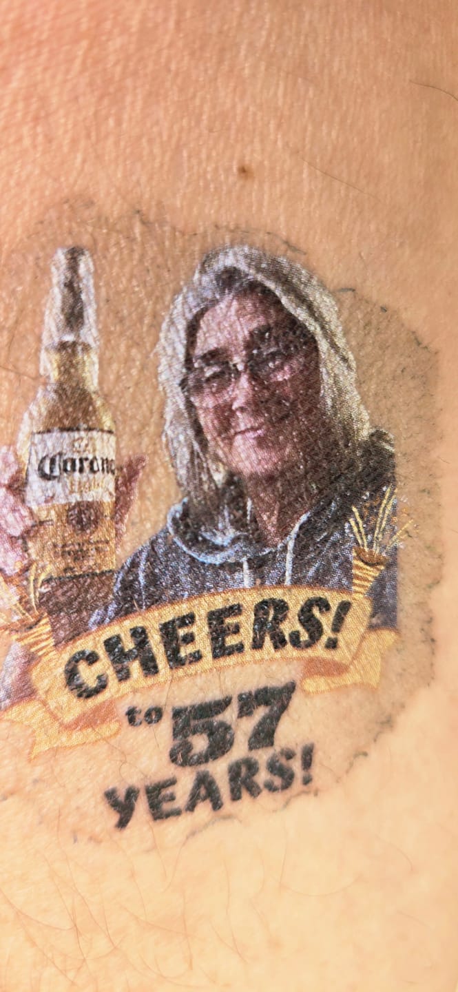 Customer photo review of Cheers to Years Birthday Banner